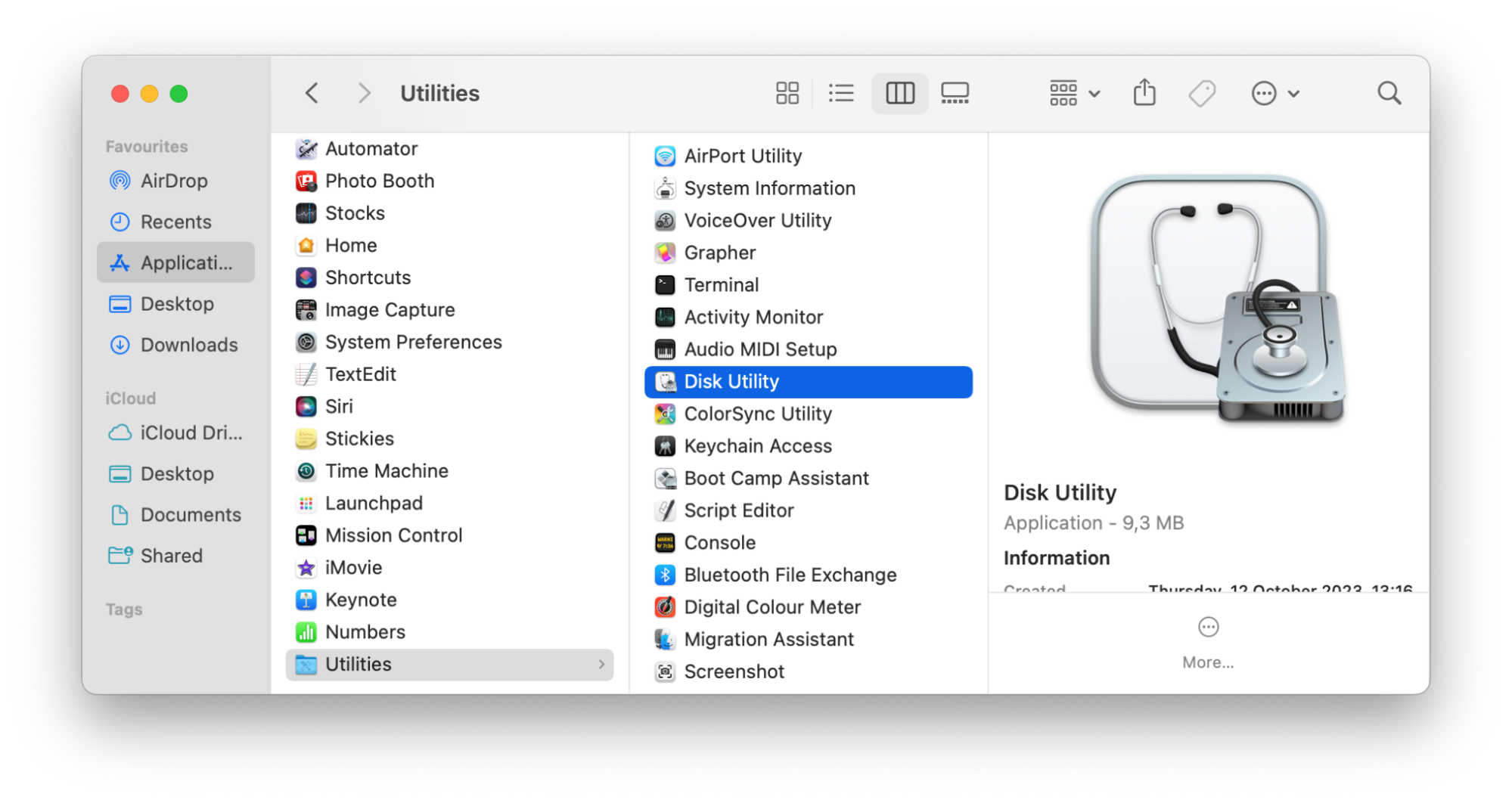 Step 1. Finder > Applications > Utilities > Disk Utility