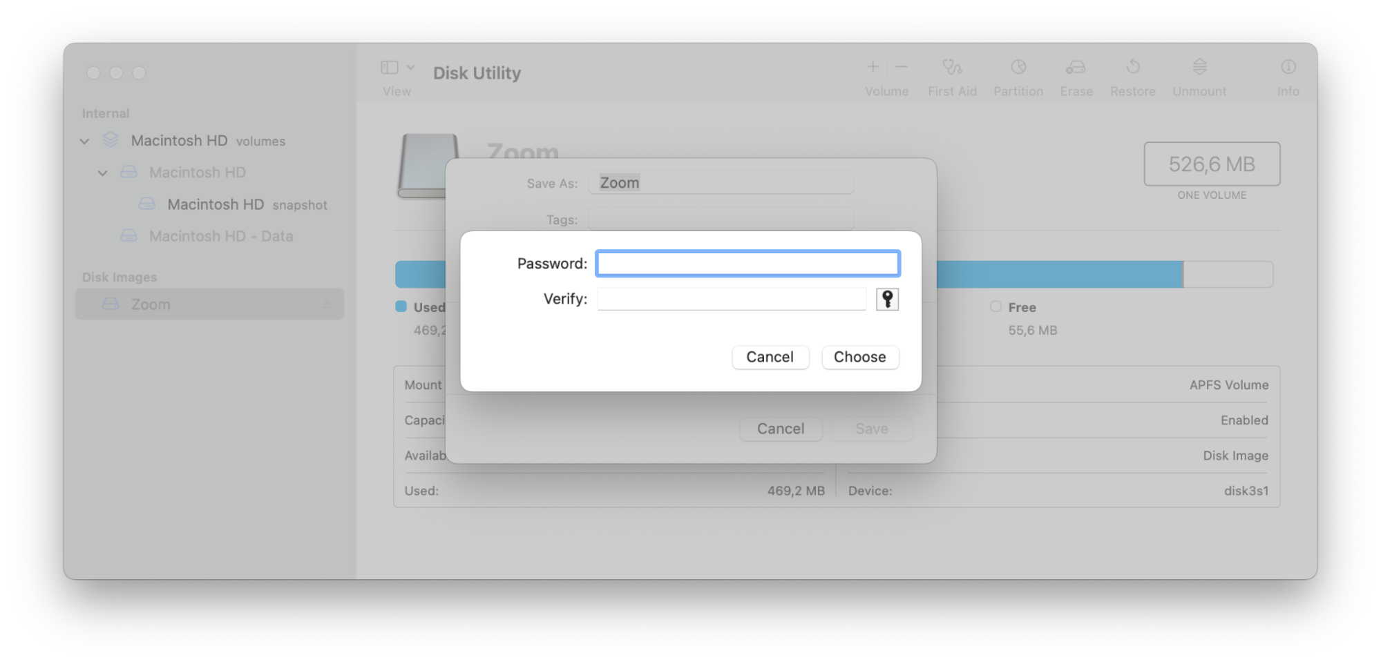 Step 5. Add a password to your folder on Mac.