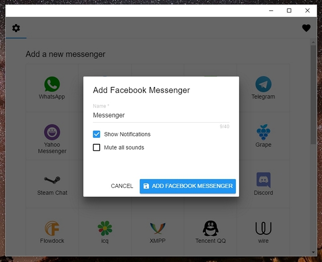 All in one messenger add app