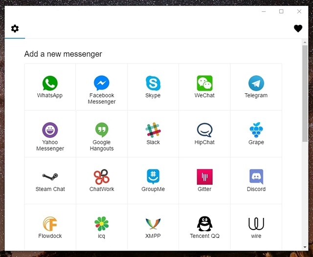 All-in-one messenger apps supported