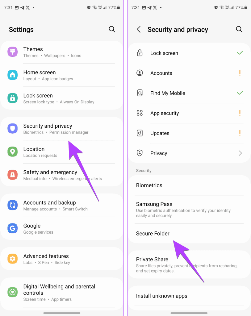 Samsung Play Store Open Secure Folder