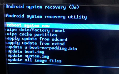 Choose reboot system now