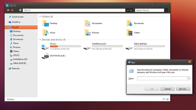 Custom Theme Ubuntu in Windows 10