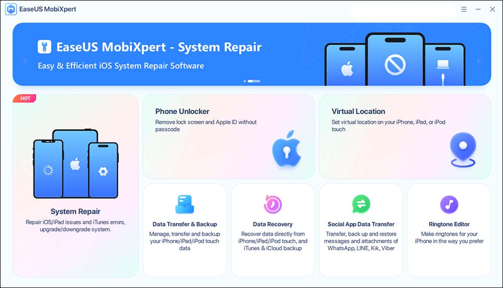 MobiXpert homepage