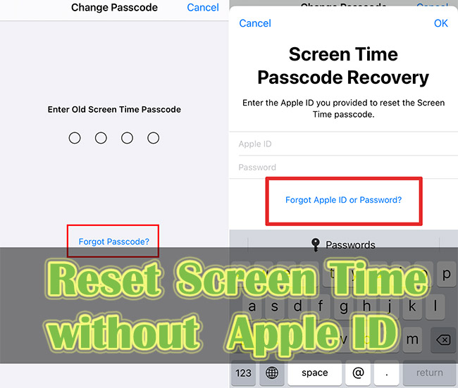 how to bypass screen time passcode without apple id