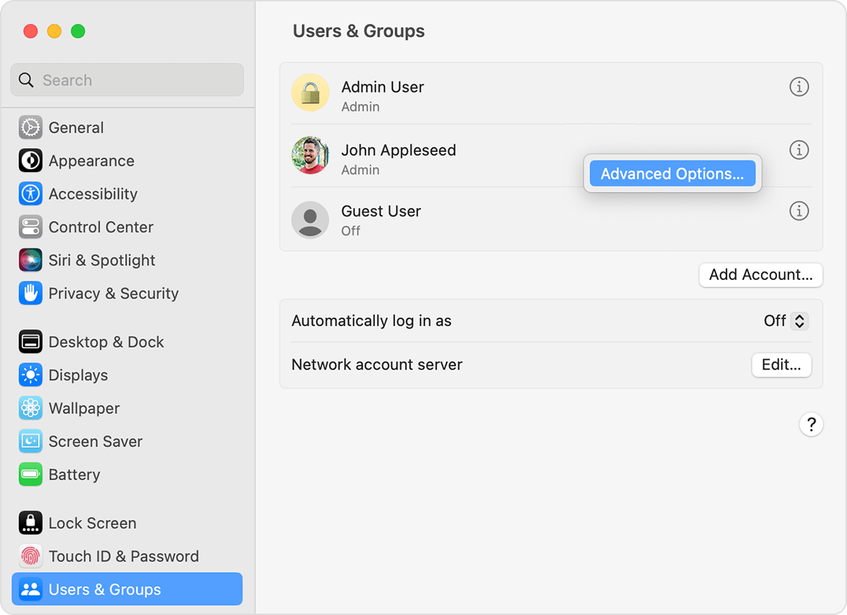 Change the Name of Your macOS User Account and Home Folder