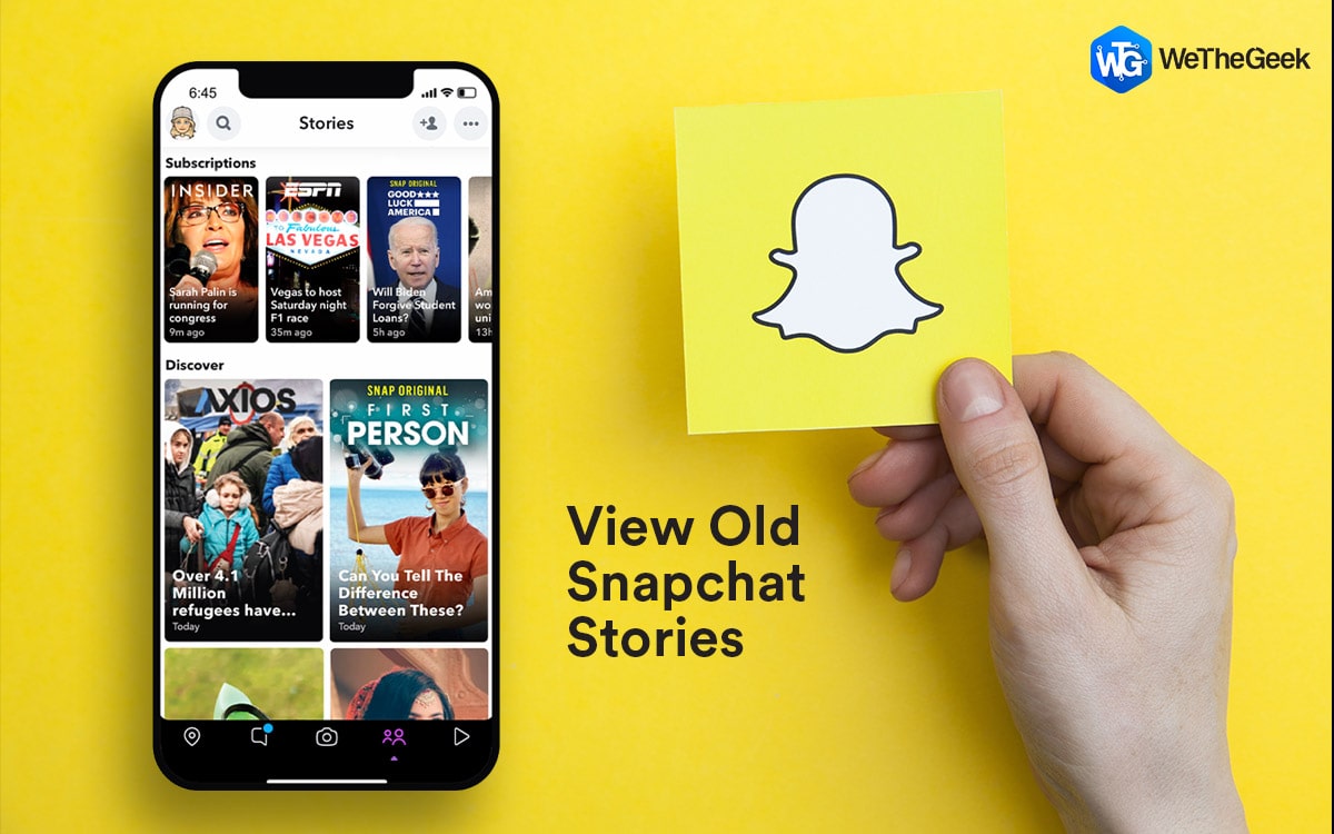 how to see past stories on Snapchat