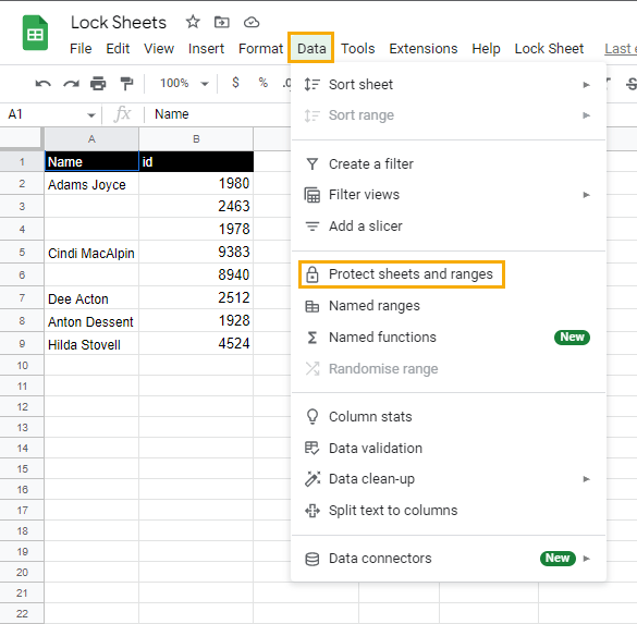 How to Unlock a Sheet in Google Sheets