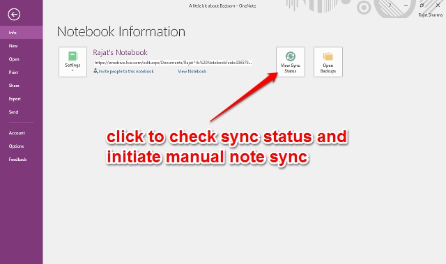 onenote note sync