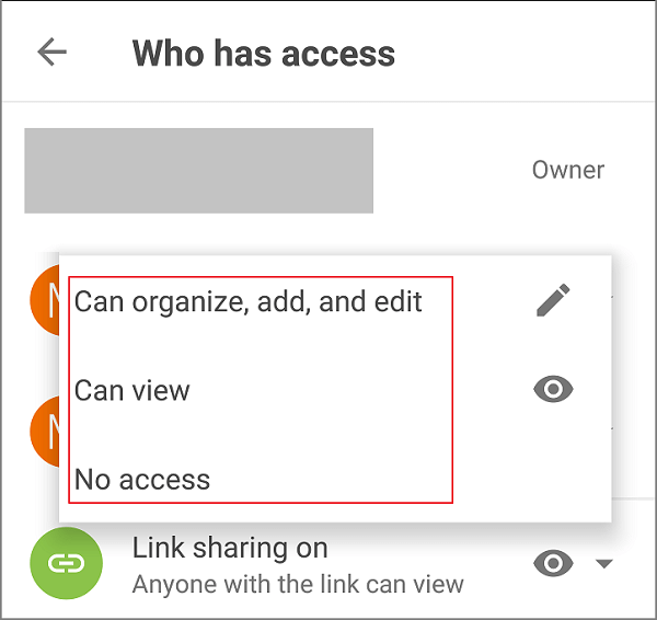 share google drive android