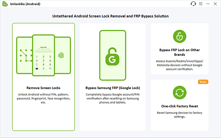 UnlockGo Android Remove Screen Lock